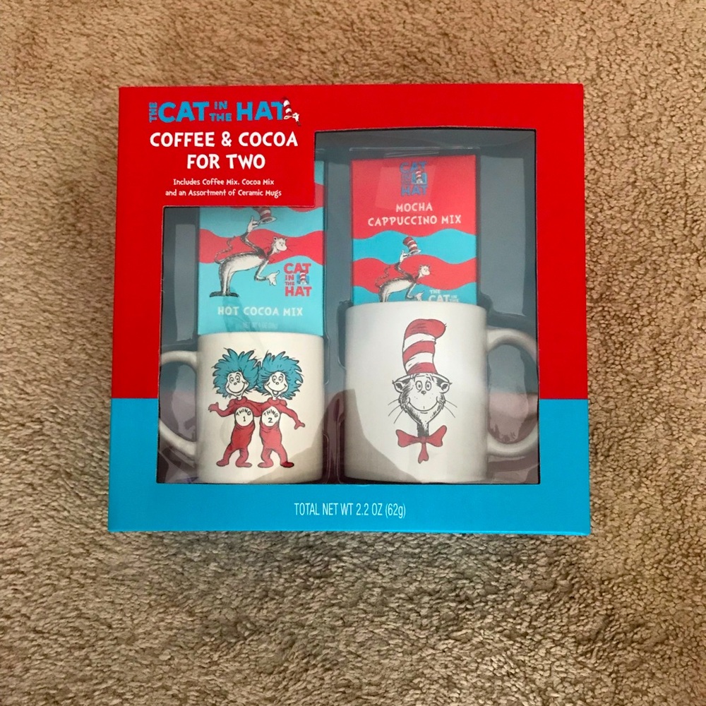 Coffee & cocoa for two. The cat and the hat